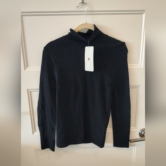 💫Host Pick 💫 NWT Fabletics Jessa Sculptknit Mock Turtleneck Mesh Knit 1X - Picture 1 of 5